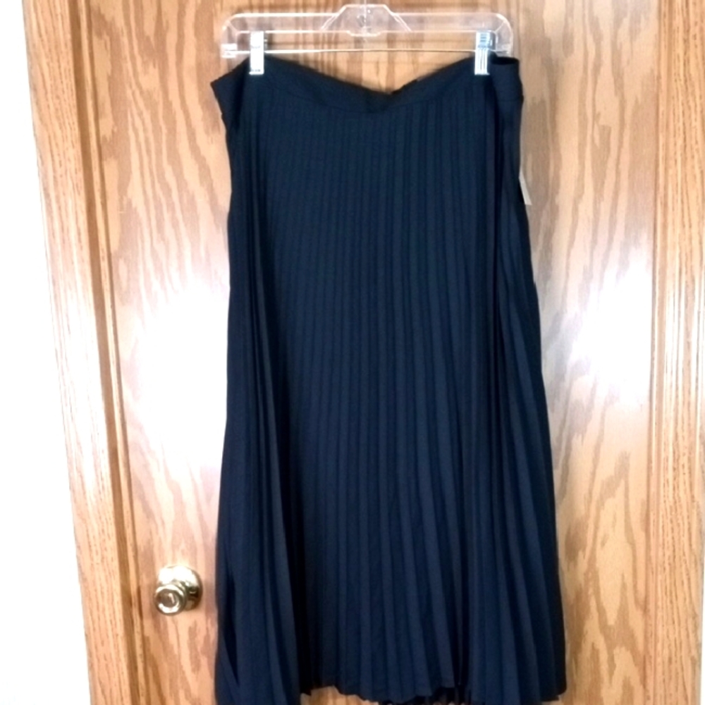 Elegant Black Pleated Skirt, Office Wear, Professional, Church, Evening,